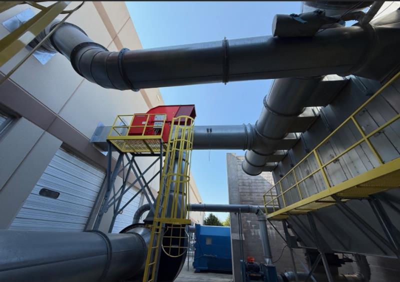 40000 cfm Nederman #NFKZ-3000, baghouse dust collector, 7,320 sq.ft., (400) filter bags, 200 HP, 2014 - Image 4