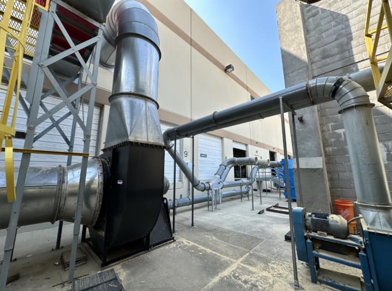 40000 cfm Nederman #NFKZ-3000, baghouse dust collector, 7,320 sq.ft., (400) filter bags, 200 HP, 2014 - Image 5