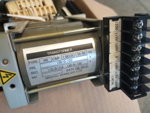 1.5 KVA 100 Primary, 120 Secondary, Meihou Denki TJG-420DV-PC, 50/60 Hz - Image 2