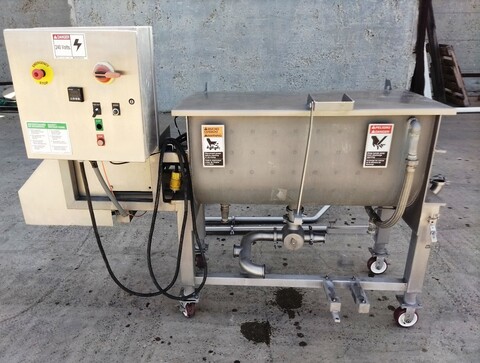 18 cu.ft. Blentech #SM-18C44-3D, Jacketed Ribbon Mixer, Stainless Steel, portable frame - Image 1