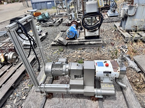 Alfa Laval #SRU-2NLS, Positive Displacement Rotary Lobe Pump, Stainless Steel, mobile cart, 2" tri-clamp, 1 - Image 1