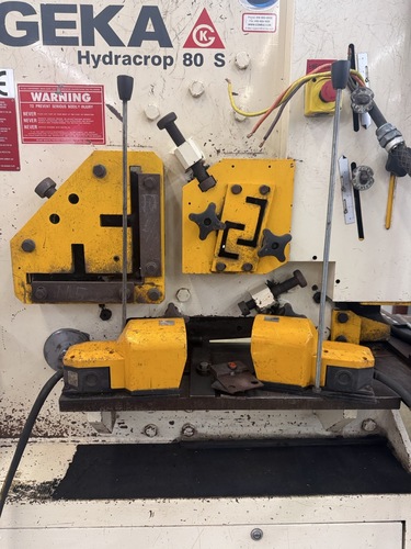 5-1/8" x 5-1/8" x 1/2" Geka #Hydracrop-80-S, hydraulic ironworker, 88 ton, 12" throat, 2-3/4" stroke, 12.5 - Image 2