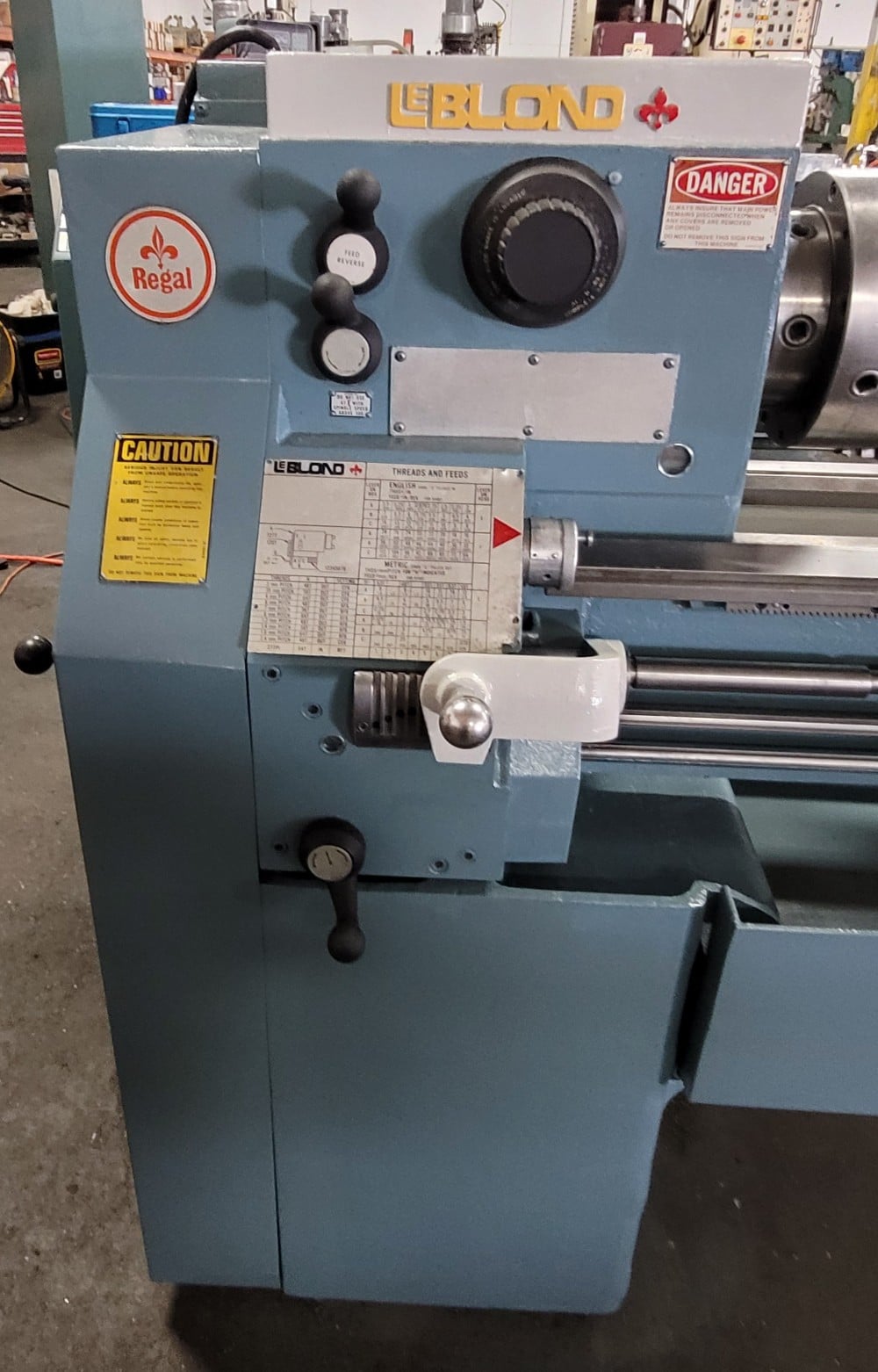 15" x 54" LeBlond #Regal-11C, servo shift engine lathe, 2-3/8" bore, 45-1800 RPM, 7.5 HP, L1 mount, taper - Image 5
