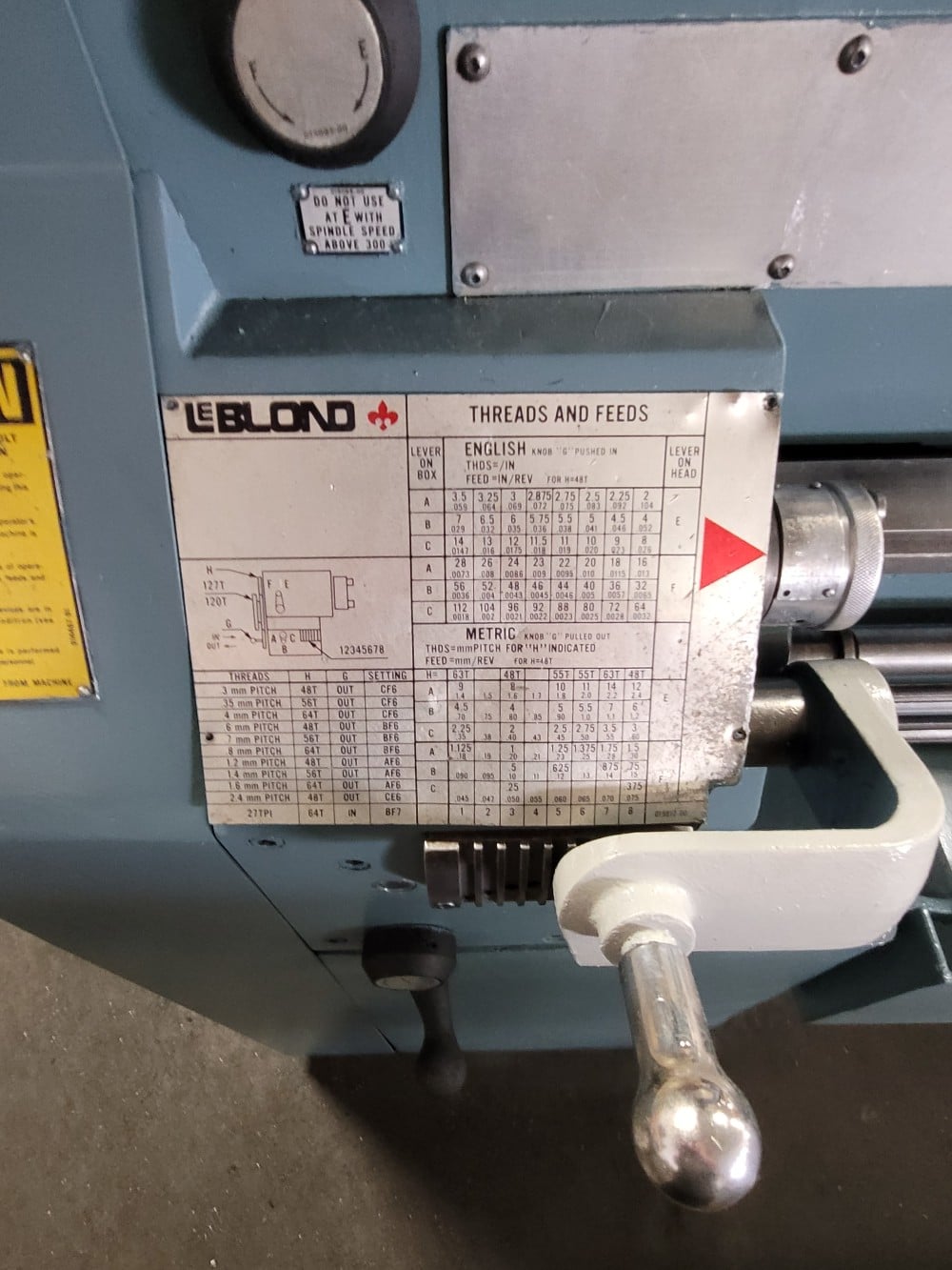 15" x 54" LeBlond #Regal-11C, servo shift engine lathe, 2-3/8" bore, 45-1800 RPM, 7.5 HP, L1 mount, taper - Image 6