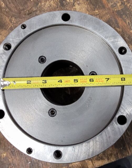 10" Bison #2353, 3-jaw lathe chuck, 3" center hole, plain back, 2000 RPM - Image 10