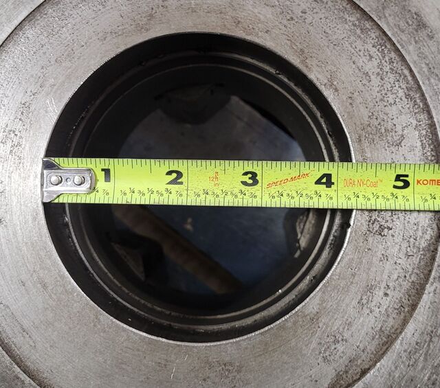12.5" Rohm #2012, 3-jaw lathe chuck, 4" center hole, plain back - Image 8