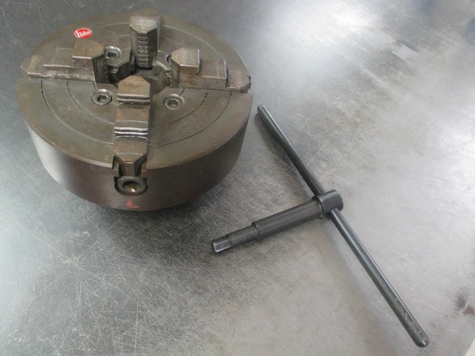 10" Atlas, 4-Jaw Lathe Chuck, cast steel, D1-5 Camlock back - Image 2