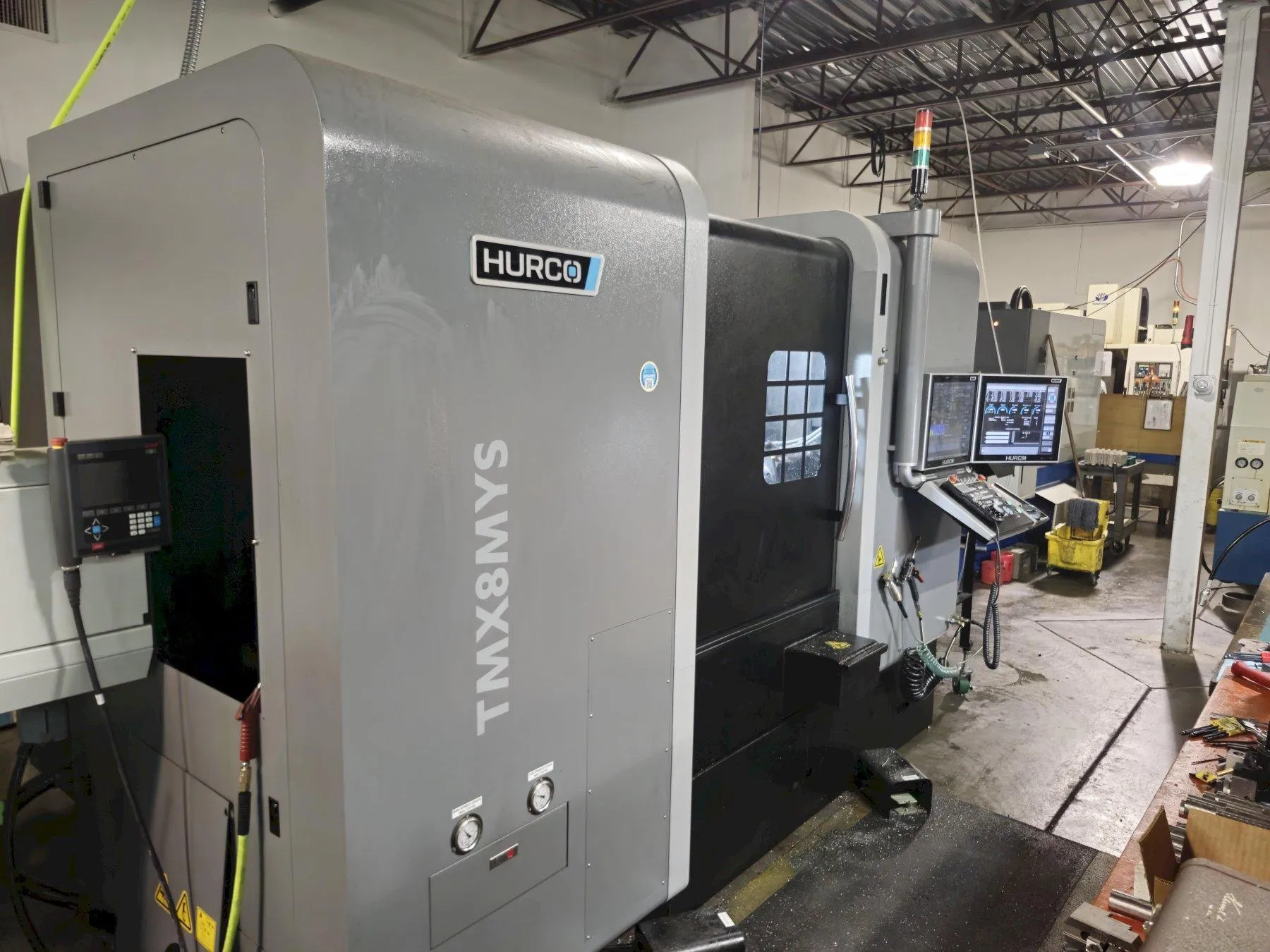 Hurco #TMX8MYSi, CNC lathe, 5-Axis, 22" swing, 22" centers, 8" chuck, 2.5" bar, live tooling, sub spindle - Image 1