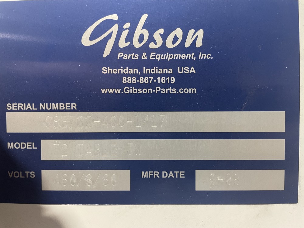 72" Gibson Table Blast, stand alone dust collector, shot trap, 92) 10 HP blast wheels - Image 9