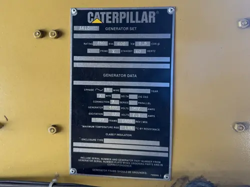 600 KW Caterpillar #3412, diesel generator set, 480 Volts, 3-phase, 890 HP @ 1800 RPM, weatherproof - Image 10