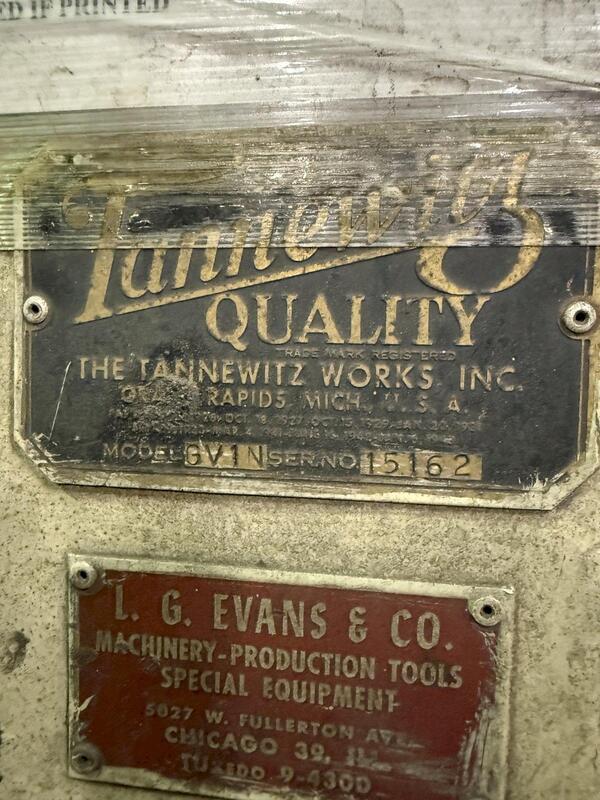 36" x 20" Tannewitz #GV1N, Vertical Band Saw, 25 HP - Image 5