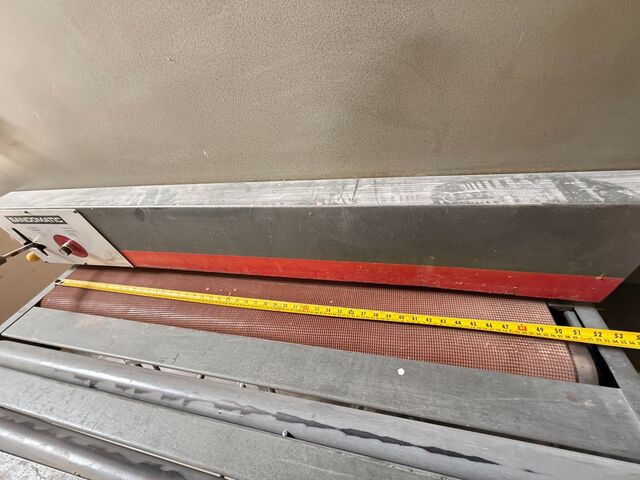 43" Sandingmaster #SCSB-2-1300, Wide Belt Sander, Sandomatic control, digital thickness readout, 6,312 hours - Image 6