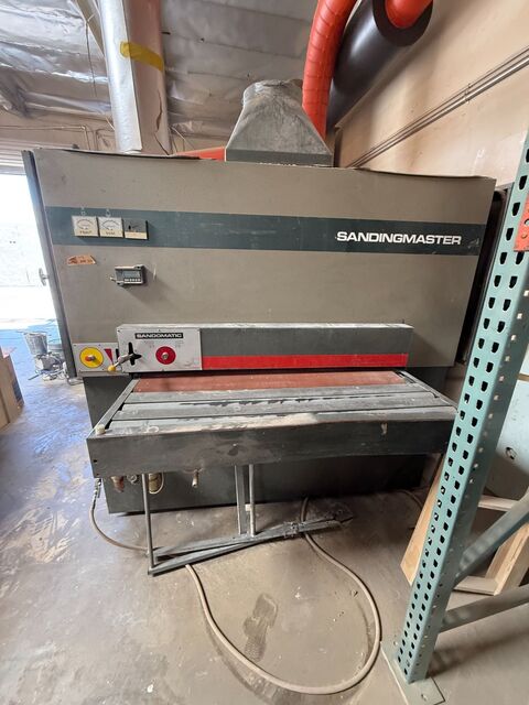 43" Sandingmaster #SCSB-2-1300, Wide Belt Sander, Sandomatic control, digital thickness readout, 6,312 hours - Image 8