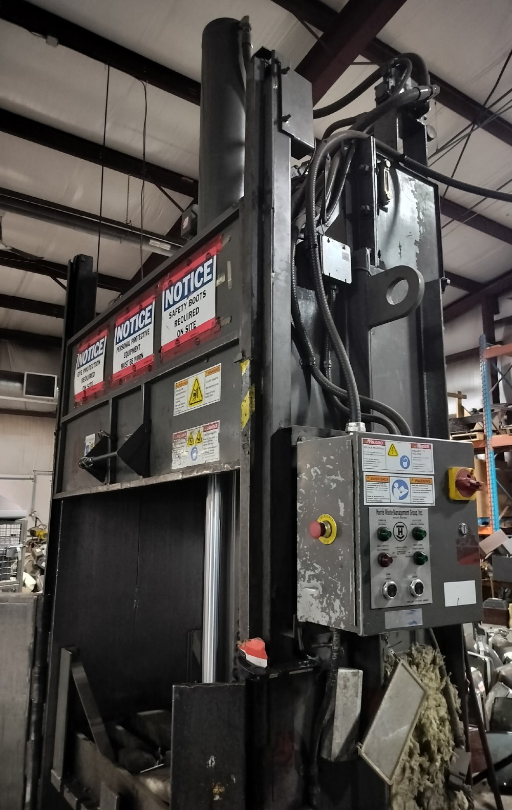 75" width x 47" D x 148" H Harris Selco #VNF-5, Vertical Baler, 8" cylinder, 2008 - Image 6