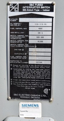 S & C, SM-Alduti, Indoor Fused Interrupter Switch (Pair Available) - Image 3