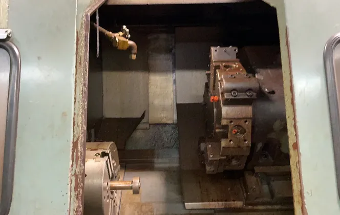 Mori Seiki #SL-4A, CNC Lathe, 12" 3-jaw chuck, 1" bore, 41 KVA, Fanuc Control, 220 V., 1983 - Image 5