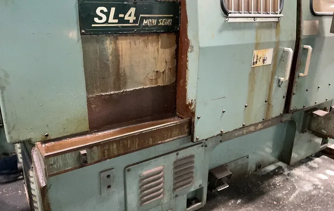 Mori Seiki #SL-4A, CNC Lathe, 12" 3-jaw chuck, 1" bore, 41 KVA, Fanuc Control, 220 V., 1983 - Image 7