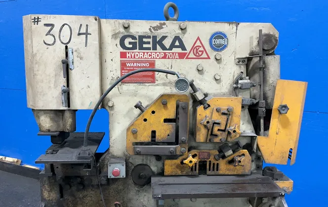 5" x 5" x 1/2" Geka #HYD-70, Ironworker, 5.5/6.4 KW, 1425/1725 RPM, 240/480 V., 3PH, foot pedals - Image 4