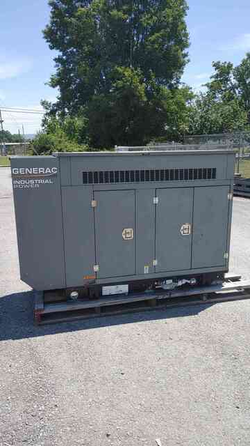 35 KW Generac #SG35, natural gas generator set, 120/240 Volts, 1PH, 143 hours - Image 1