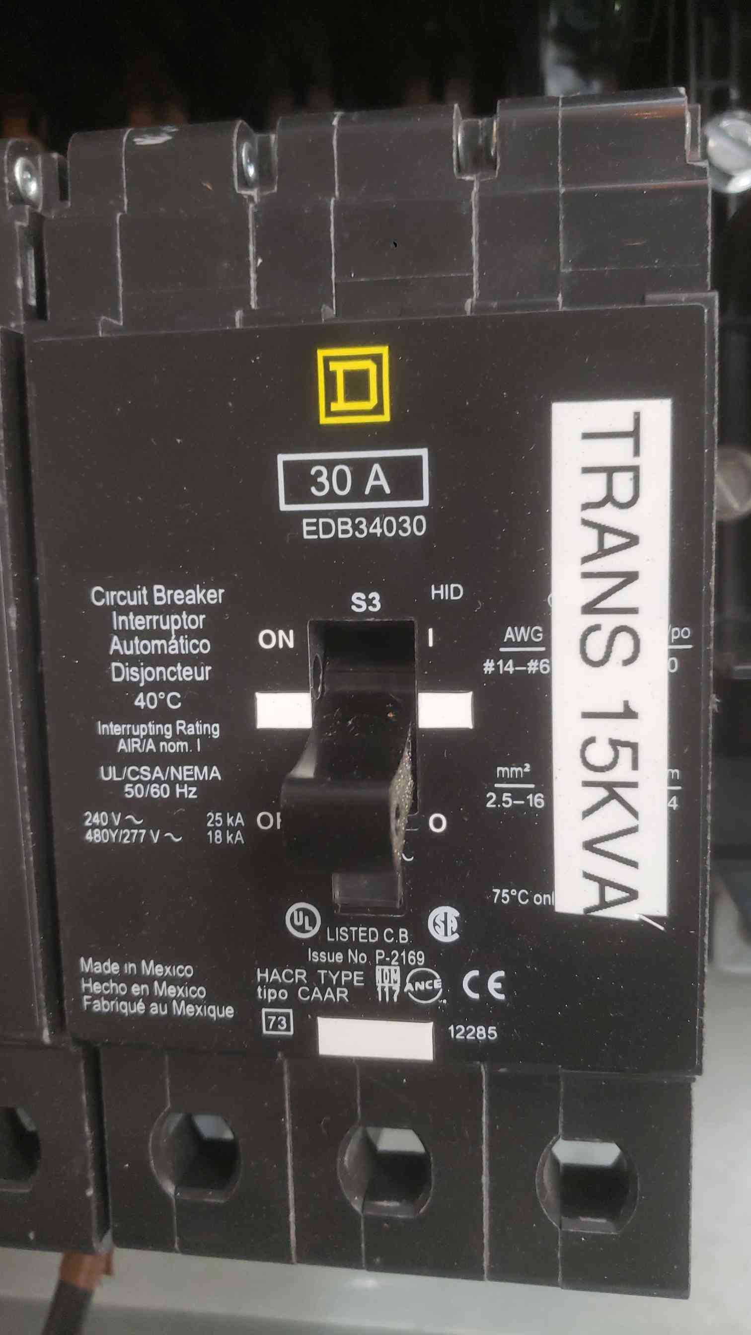 400 Amp. Square D NF, Panelboard Interior LAL36400MB, 480 Volts, 3PH, EDB Breakers, Missing Covers, AS IS - Image 8