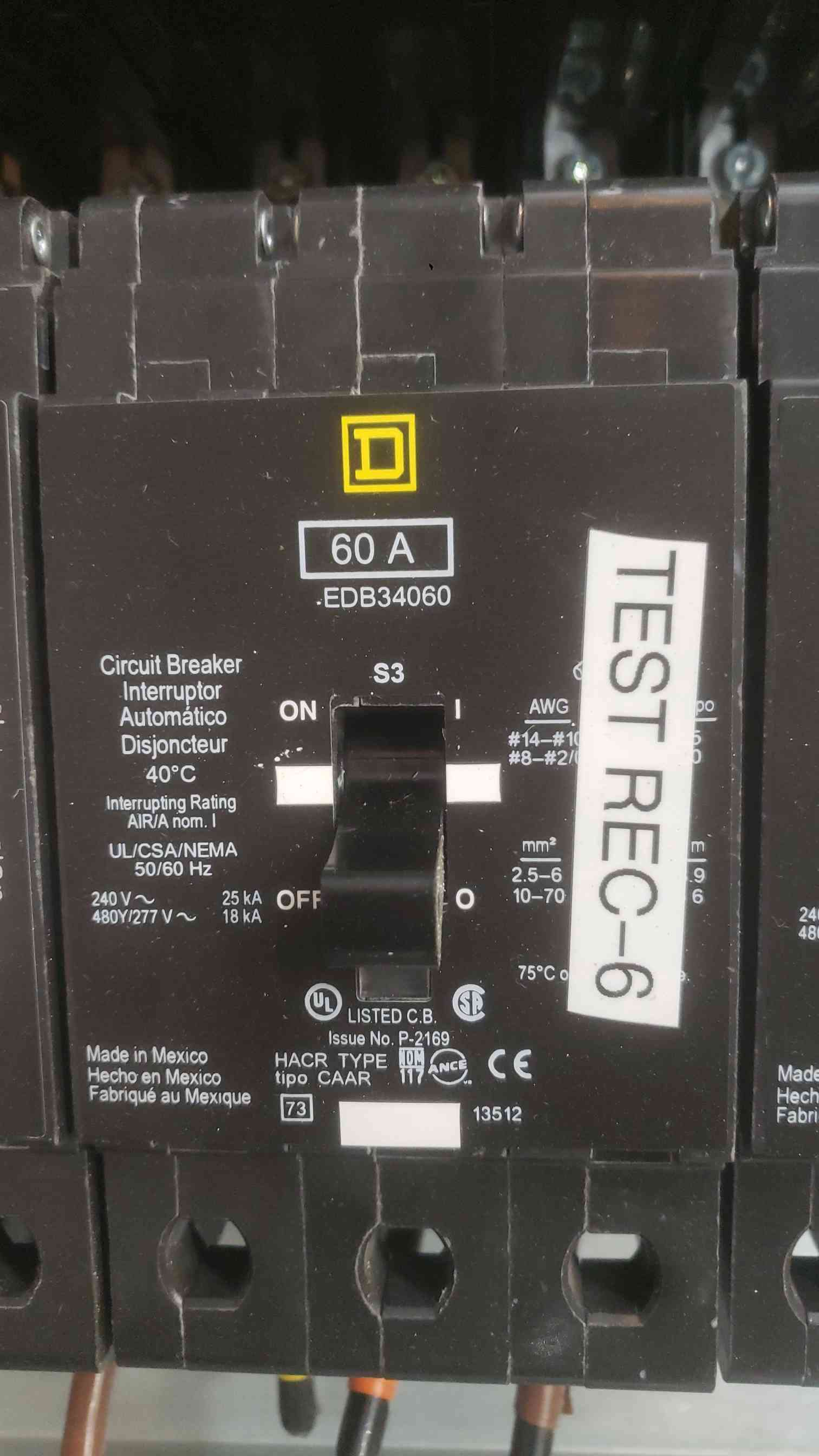 400 Amp. Square D NF, Panelboard Interior LAL36400MB, 480 Volts, 3PH, EDB Breakers, Missing Covers, AS IS - Image 9