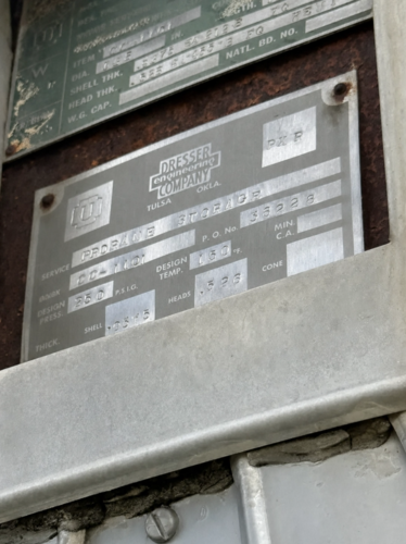 Propane & Condensate Storage Tank Farm, LOT of horizontal pressure vessels, ASME " U" stamped - Image 6