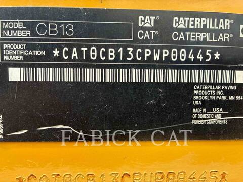 Caterpillar CB1301, 3632 hours, S/N: PWP00445, 2020 - Image 6