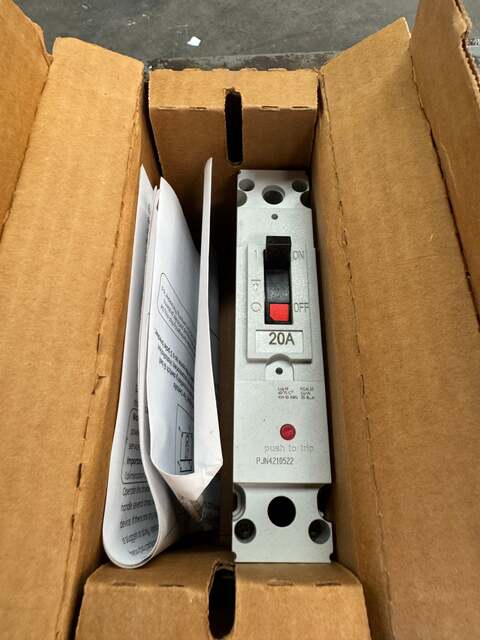 General Electric FBH16TE020RV Circuit Breaker 347VAC Open Box Unused - Image 2
