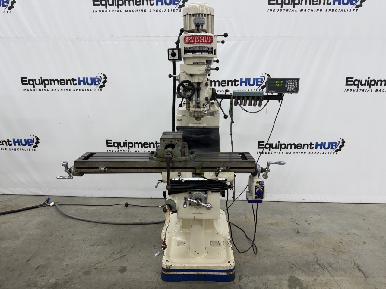 Birmingham #BPS-1649, vertical milling machine, 9" x49" table, 3 HP, AcuRite digital read out, power feed - Image 1