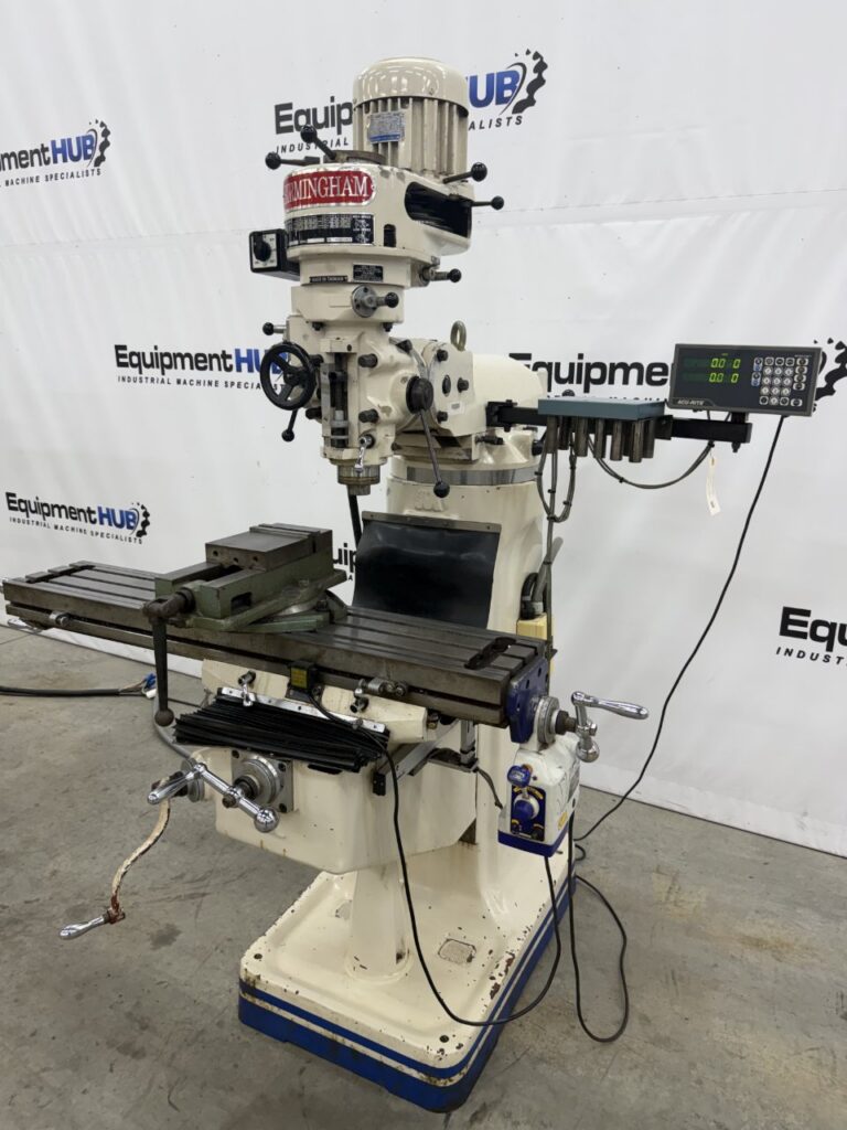 Birmingham #BPS-1649, vertical milling machine, 9" x49" table, 3 HP, AcuRite digital read out, power feed - Image 2