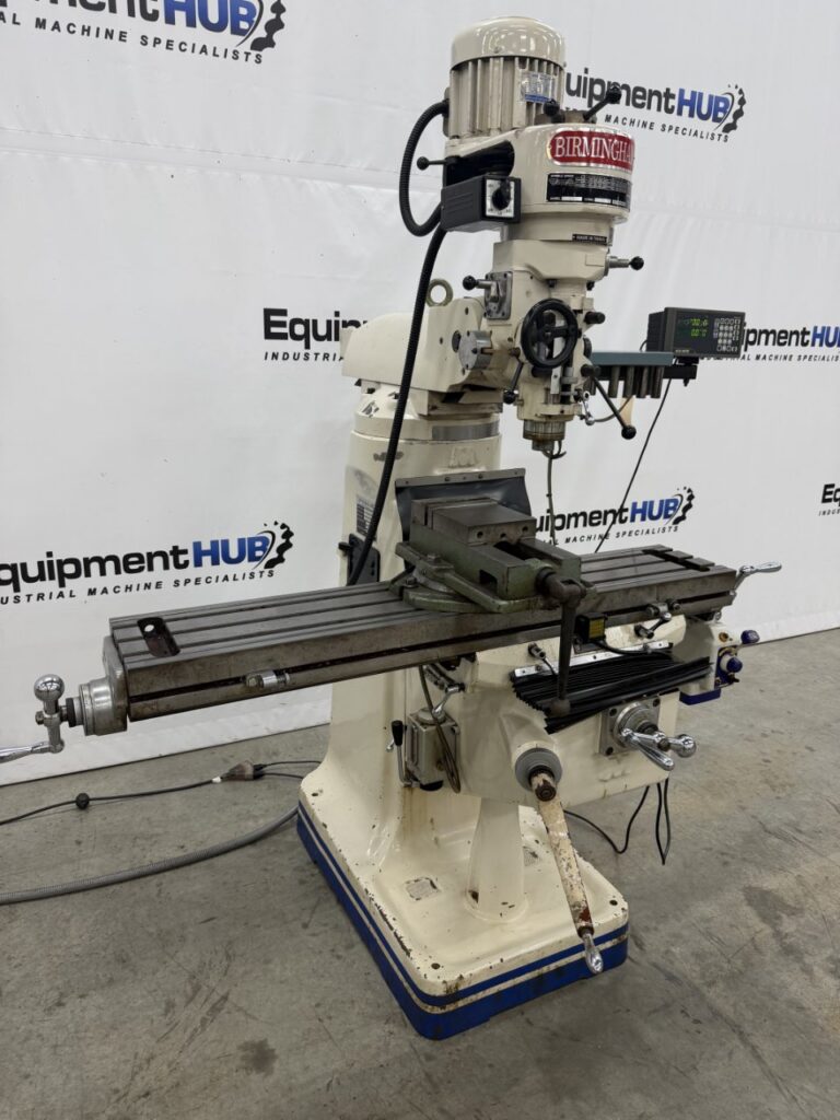 Birmingham #BPS-1649, vertical milling machine, 9" x49" table, 3 HP, AcuRite digital read out, power feed - Image 3