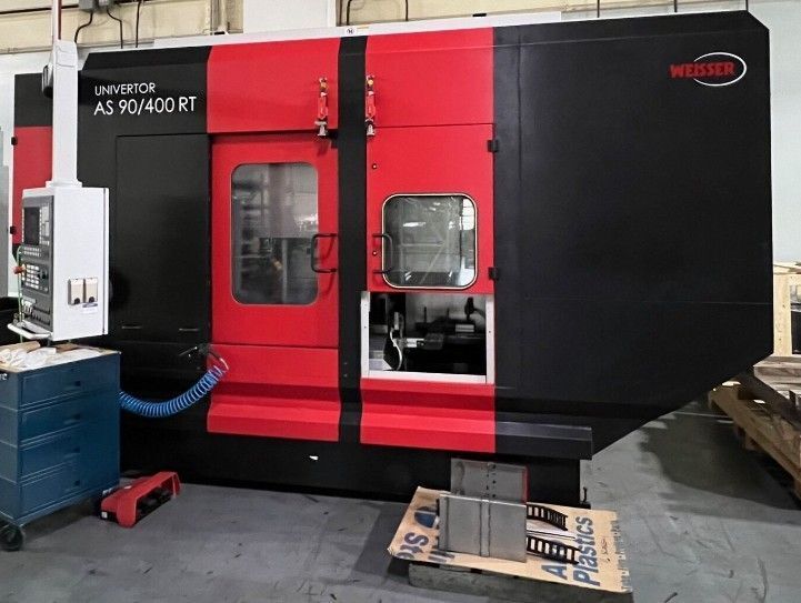 Weisser #Univertor-AS90/400L RT, CNC lathe, 4-Axis, Sinumerik 840D Control, 8" chuck, 2017 - Image 1