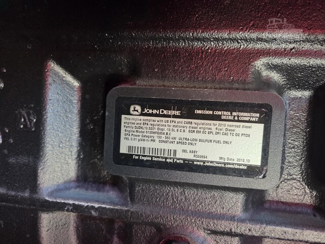 400 KW Baldor #433PSL6370, Towable Diesel Generator Set, John Deere 6135HG-95 engine, 3PH, Tier 4I, 4494 hours - Image 8