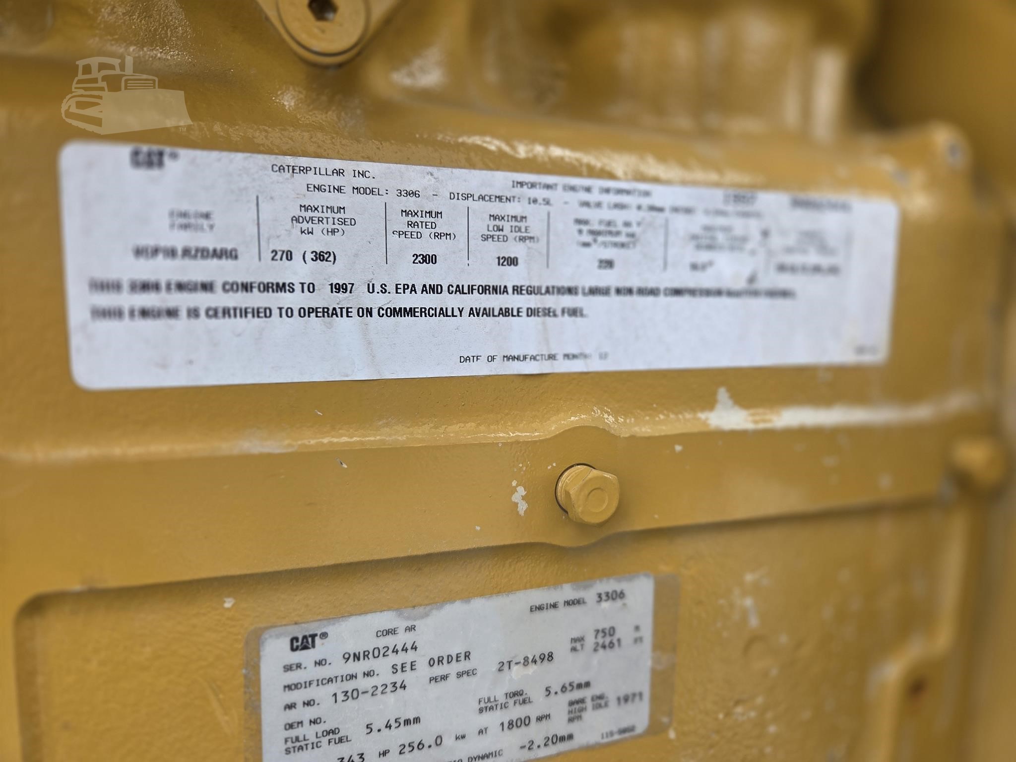 230 KW Caterpillar #3306, Diesel Generator Set, 480 Volts, 362 HP, 3PH, 417 hours, 1997 - Image 6