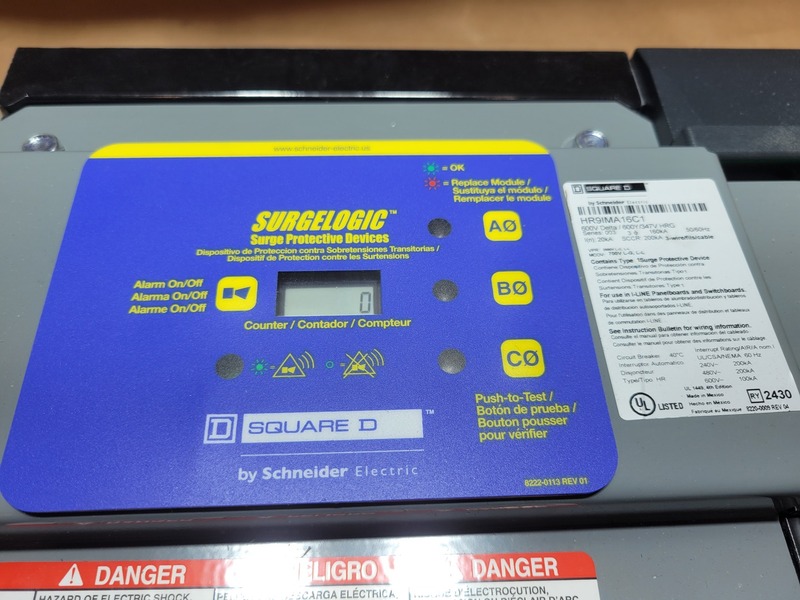 Square D #HR9IMA16C1, Surge Protective Device, 160 kA surge current, 60 amps, 600 VAC, 200 kA SCCR, 3PH - Image 2