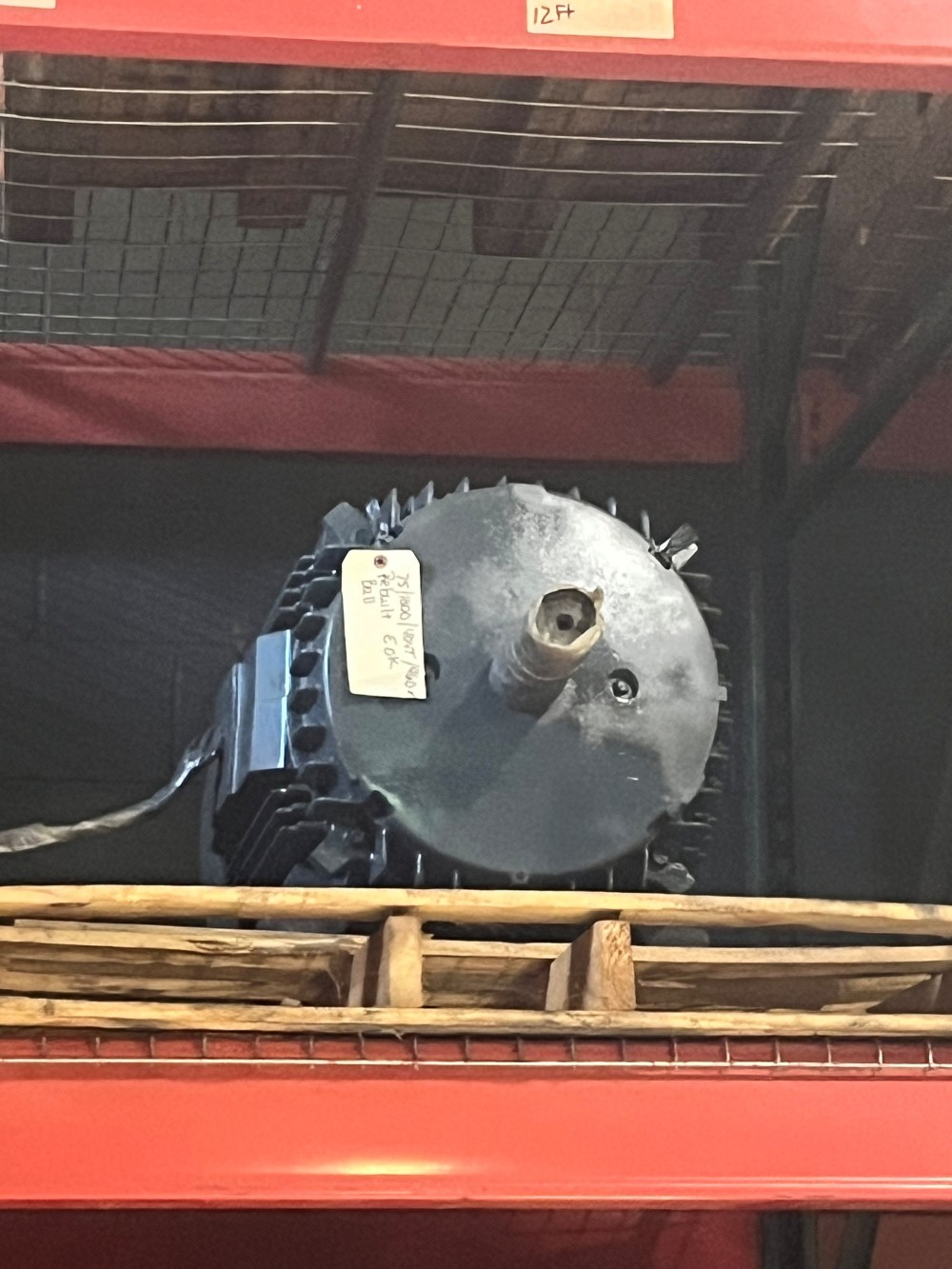 75 HP 1800 RPM General Electric, Frame 404T, BB, 460 Volts, rblt., electrically OK - Image 1