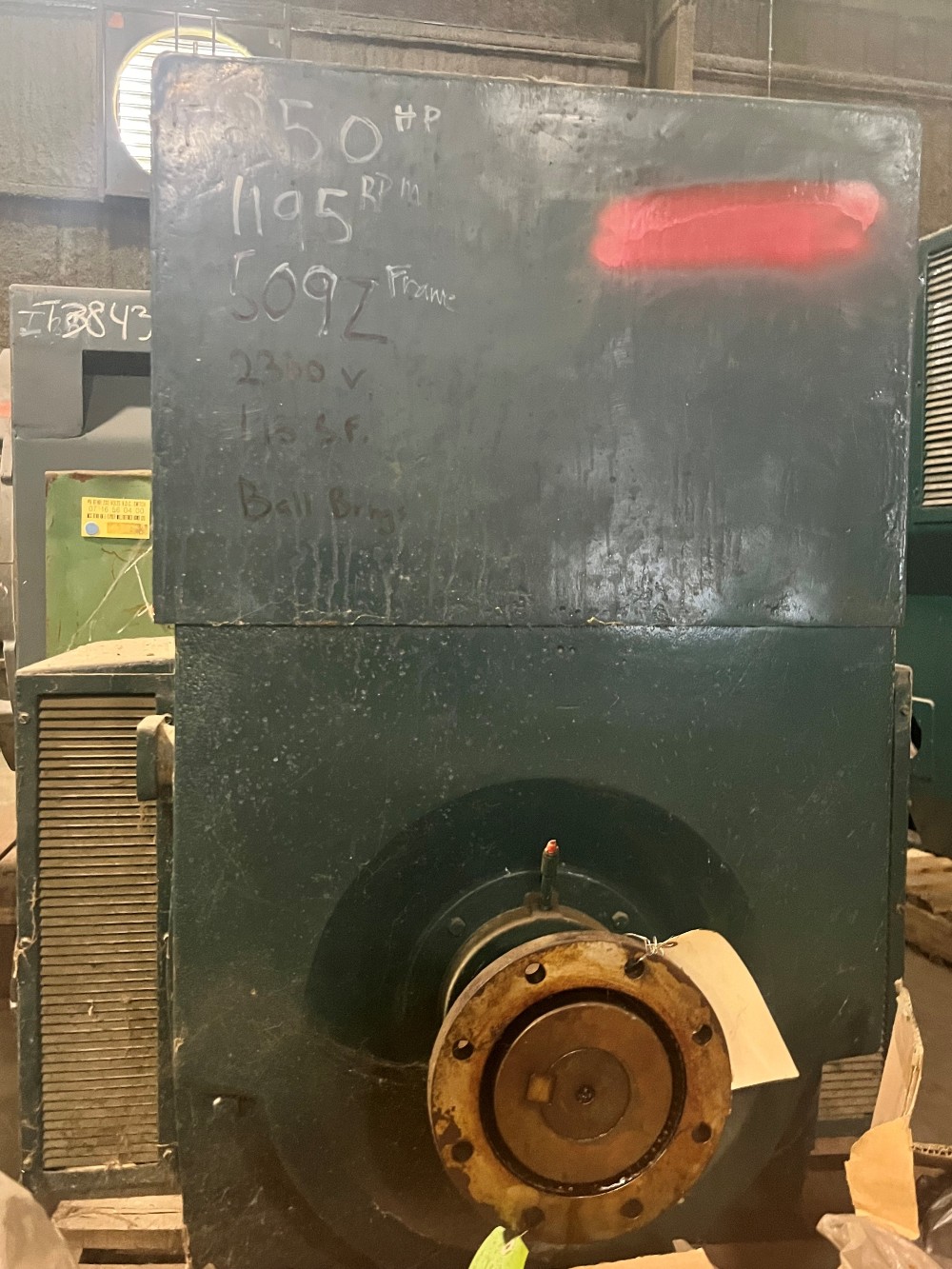 250 HP 1200 RPM General Electric, Frame 509Z, BB, 2300 Volts, electrically OK - Image 3