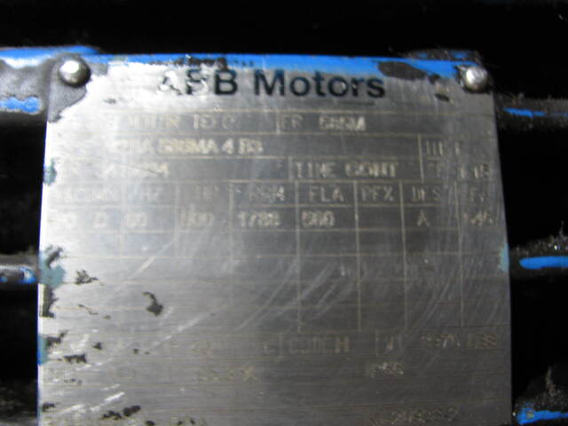 500 HP 1788 RPM ABB, Frame 585, 460 Volts, TEFC, AC Induction Motor - Image 4