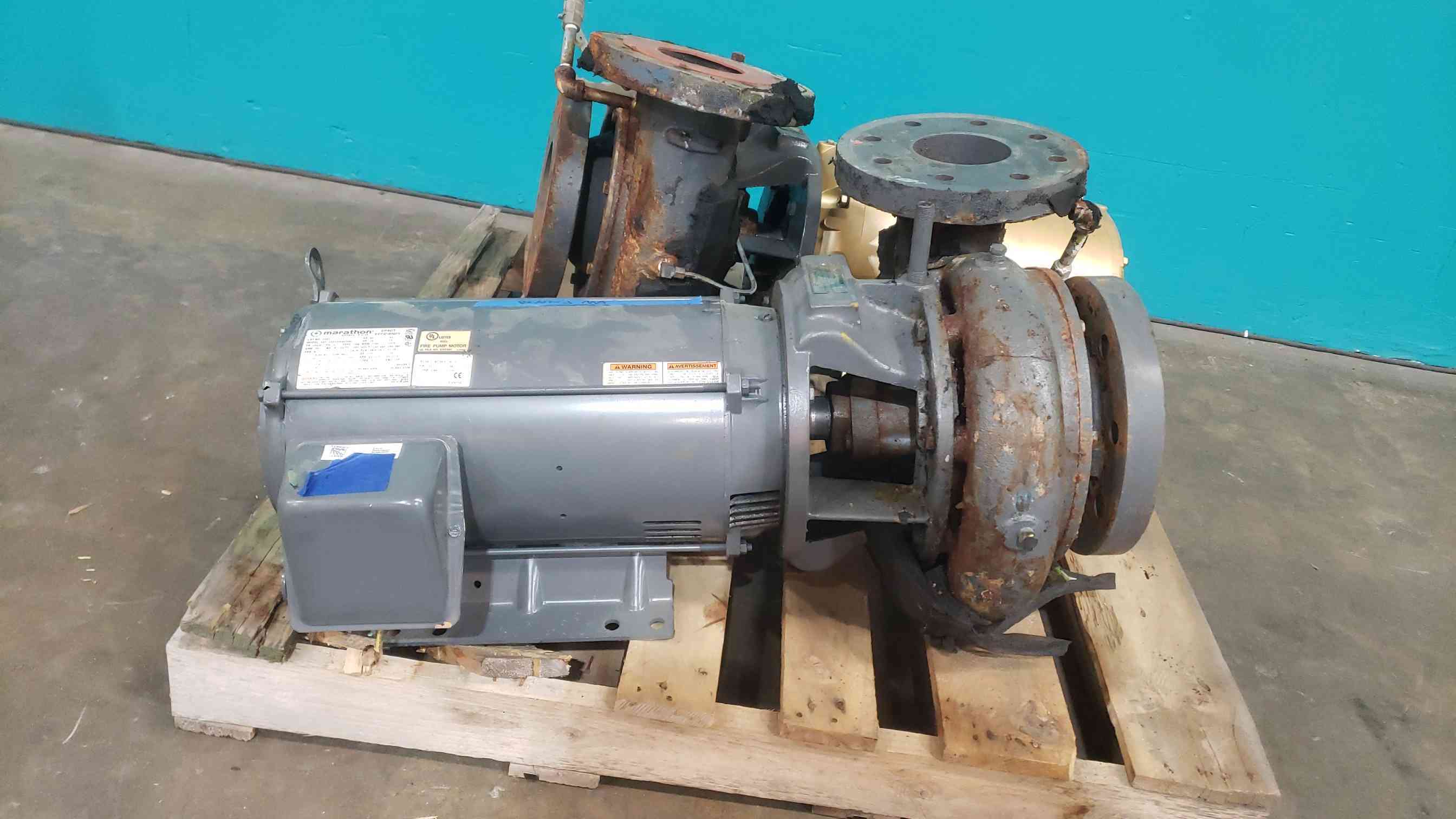 15 HP HP RPM Marathon #U207, Frame 254JP, 3 Phase, Fire Pump Motor, Centrifugal Water Pump Duty, 460 Volts - Image 1