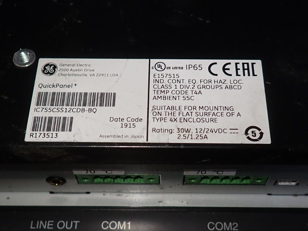 General Electric #IC755CSS12CDB-BQ, Control Panel - Image 5