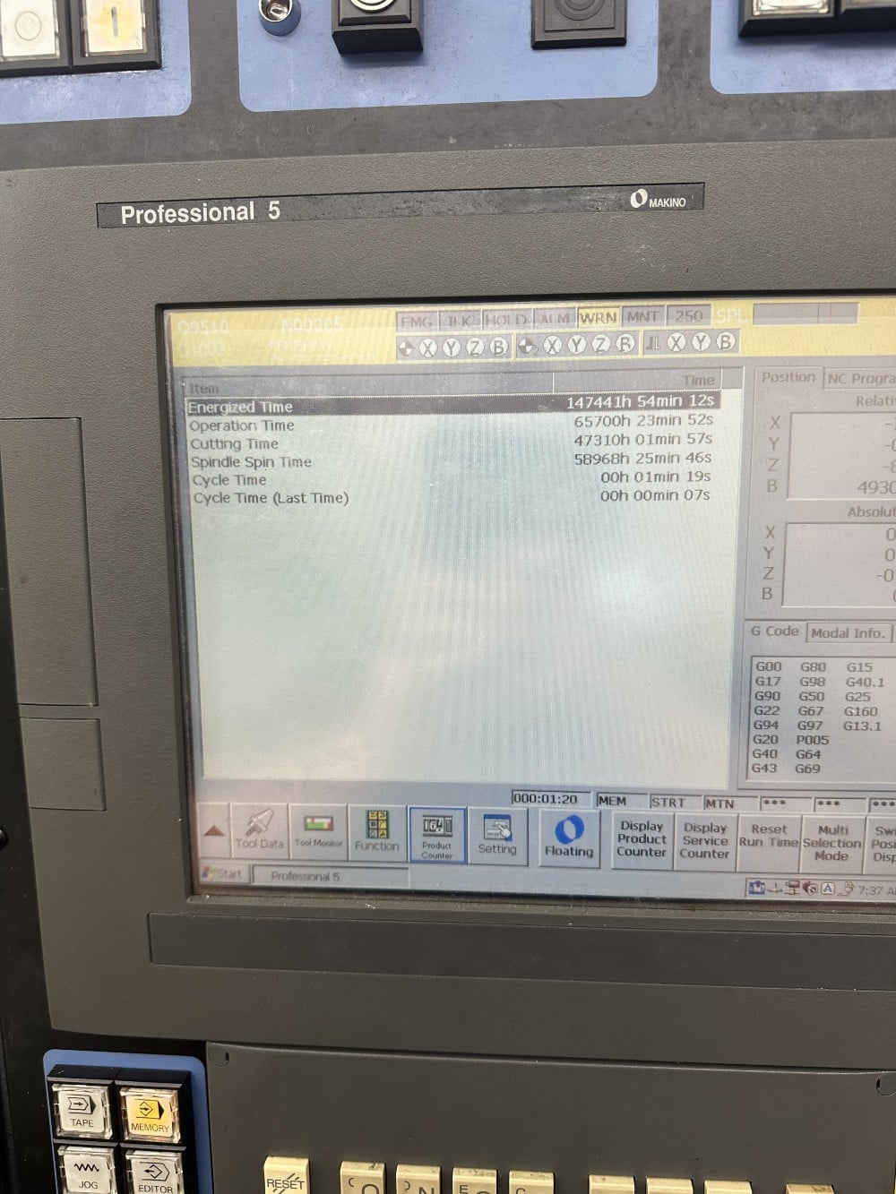 Makino #A51, Fanuc Pro 5, 22" X, 22" Y, 23.6" Z, 30 HP, 60 automatic tool changer - Image 3