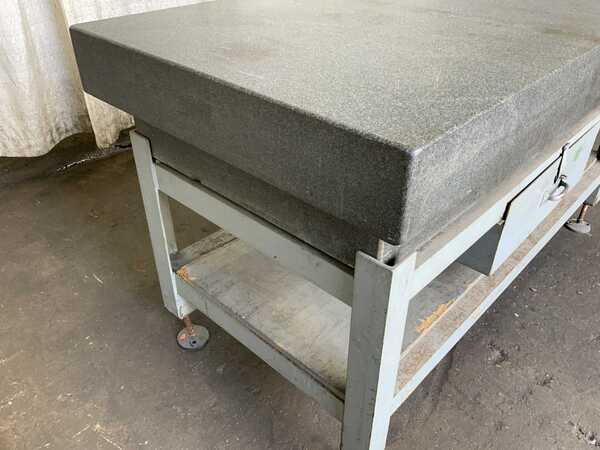 36" x 72" x 12" Pratt & Whitney, black granite surface plate with stand - Image 2