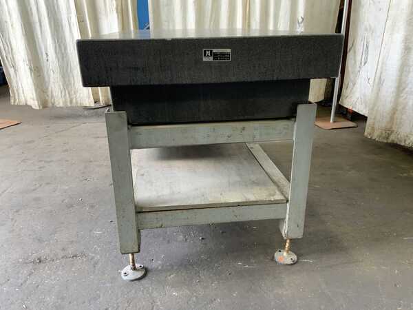 36" x 72" x 12" Pratt & Whitney, black granite surface plate with stand - Image 7