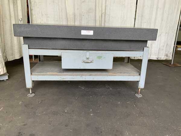 36" x 72" x 12" Pratt & Whitney, black granite surface plate with stand - Image 8