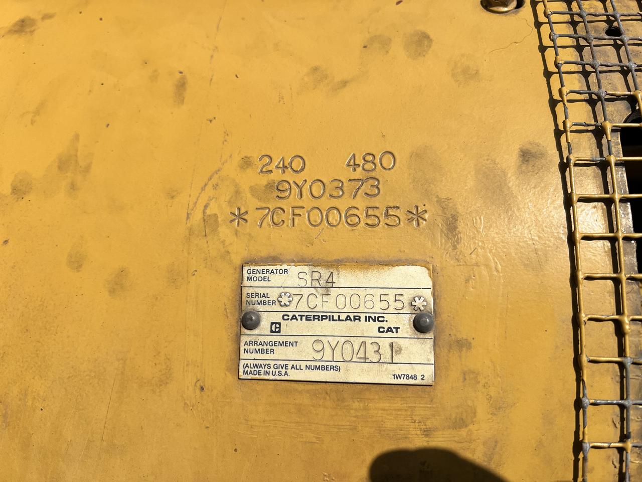 300 KW, 1800 RPM, Caterpillar #SR4, Generator End, 480 Volts, 12 wire, controller, breaker & frame, 3PH, 1550 - Image 8