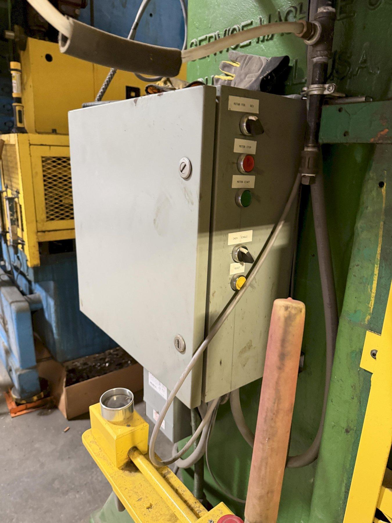 100 Ton, Rousselle #10B80, straight side double crank press - Image 10
