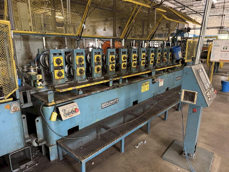 12 Stand, Bradbury, rollformer, 2" arbor, 12" rollspace, stud mill rollforming line - Image 1