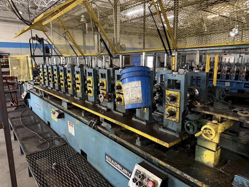12 Stand, Bradbury, rollformer, 2" arbor, 12" rollspace, stud mill rollforming line - Image 3