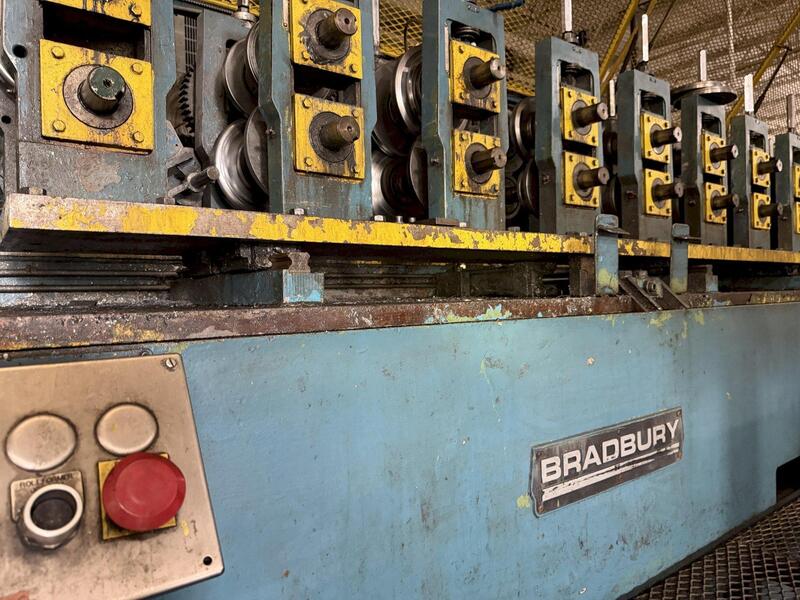 12 Stand, Bradbury, rollformer, 2" arbor, 12" rollspace, stud mill rollforming line - Image 4