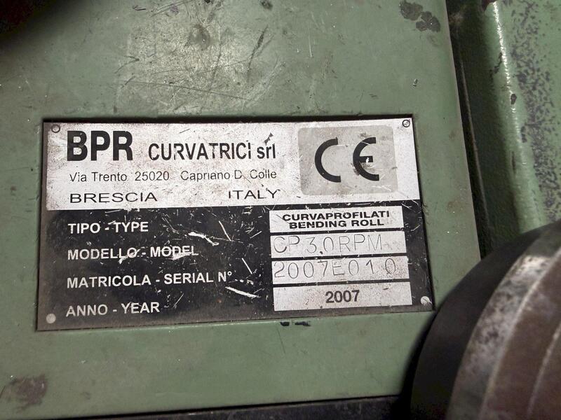BPR Curvatrici #CP30RPM, angle bending roll, 2007 - Image 4